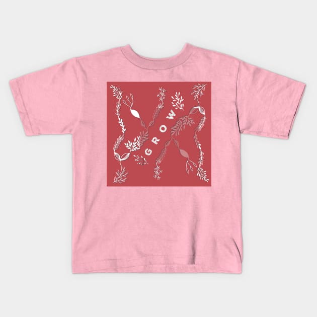 Grow Nature Design Kids T-Shirt by MiniToad's